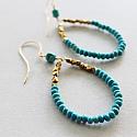 Turquoise Hoop Earrings - The Karin Earrings
