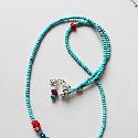 Turquoise, Apatite, and Coral Bracelet Wrap/Necklace - The Lucy Wrap