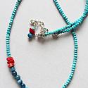 Turquoise, Apatite, and Coral Bracelet Wrap/Necklace - The Lucy Wrap
