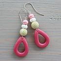 Lucite Hoop and Vintage Lucite Earrings - The Cheri Earrings
