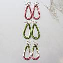 Twisted Czech Glass Hoops (Assorted Colors) - The Chelsea Earrings