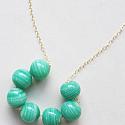 Vintage Green Glass Necklace and Earrings  - The Dublin Necklace/Earring Set