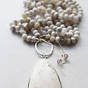 OOAK  Agate Long Layering Knotted Necklace - The Willa Necklace