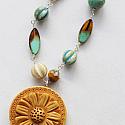 Mixed Glass Necklace - The Sunflower Necklace