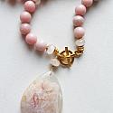 Cherry Agate and Pink Opal Necklace - The Cherish Necklace