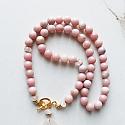 Cherry Agate and Pink Opal Necklace - The Cherish Necklace