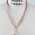 Cherry Agate and Pink Opal Necklace - The Cherish Necklace