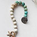 Ocean Jasper and Magnesite Button Bracelet - The St. Augustine Bracelet