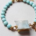 Turquoise and Agate Bracelet - The Yuma Bracelet