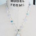 Mixed Gem and Moonstone Pendant Necklace - The Moonshadow Necklace