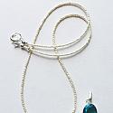 Petite, Vintage Japanese Glass Pearls and Sterling Silver Pendant - The Adria Necklace