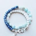 Aquamarine, Blue Adventurine, Moonstone Bracelet - The Sea and Sky Bracelet