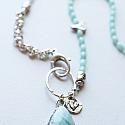 Amazonite and Sterling Silver Necklace - The Robin Necklace