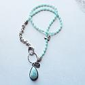 Amazonite and Sterling Silver Necklace - The Robin Necklace