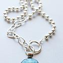 Choose your Pendant - Larimar (2) or Turquoise - The Dori Necklaces