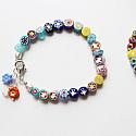 Vintage Italian Murano Glass and Silver Bracelets - Mommy & Me Bracelets