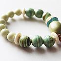 Jasper, Handmade Glass, Lucite Stretch Bracelet - The Cascade Bracelet