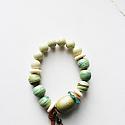 Jasper, Handmade Glass, Lucite Stretch Bracelet - The Cascade Bracelet