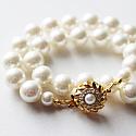 Vintage Glass Pearl Double Wrap Bracelet - The Lauren Bracelet