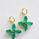 Green Quartz and Gold Earrings - The Ainsley Earrings