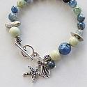 Lime Jade, Chrysocolla, Dumortierite Bracelet - The Clamdigger Bracelet