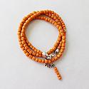 Orange Java Bead Bracelet/Necklace - The Folly Beach Bracelet/Necklace
