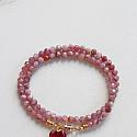 Pink Tourmaline Double Wrap Bracelet - The Tory Bracelet