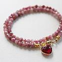 Pink Tourmaline Double Wrap Bracelet - The Tory Bracelet