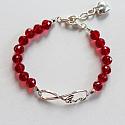 Red Czech Glass LOVE Bracelet - The Adore Bracelet