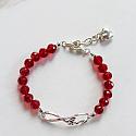 Red Czech Glass LOVE Bracelet - The Adore Bracelet