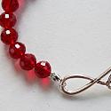 Red Czech Glass LOVE Bracelet - The Adore Bracelet