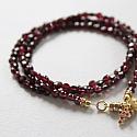 Garnet Triple Wrap Bracelet - The January Bracelet