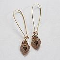 Sacred Heart Rhinestone Studded Earrings - The Promise Earrings