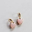 Milk Pink Heart Earrings - The Rose Earrings