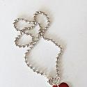 XO Handmade Enamel Heart Necklace