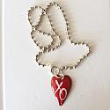 XO Handmade Enamel Heart Necklace