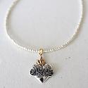 Mixed Metal Milagro Heart Necklace - The LOVE Necklace