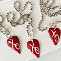 XO Handmade Enamel Heart Necklace