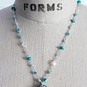 Malachite & Chrysocolla and Mixed Gem Beaded Necklace - The Frankie Necklace