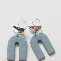 Inverted U and Silver Earrings - The Eunice Earrings