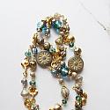 Czech Glass and Gold Handtied Necklace - The Avon Necklace