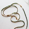 Czech Glass, Pyrite and Gold Layering Necklace - The Leigh Necklace