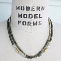 Czech Glass, Pyrite and Gold Layering Necklace - The Leigh Necklace