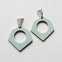 Open Diamond Shaped Lucite Post Earrings - The Sarah Earrings